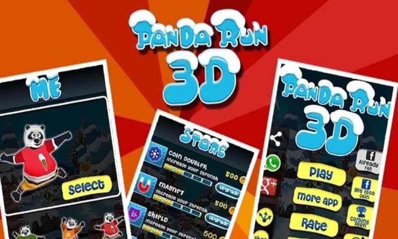 3D熊貓跑酷