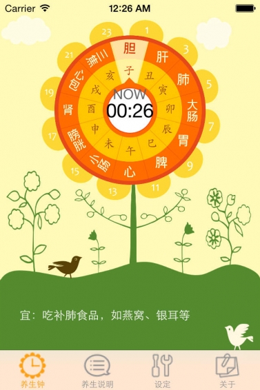 十二時辰經絡養生鐘