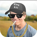 戴墨鏡叼煙特效