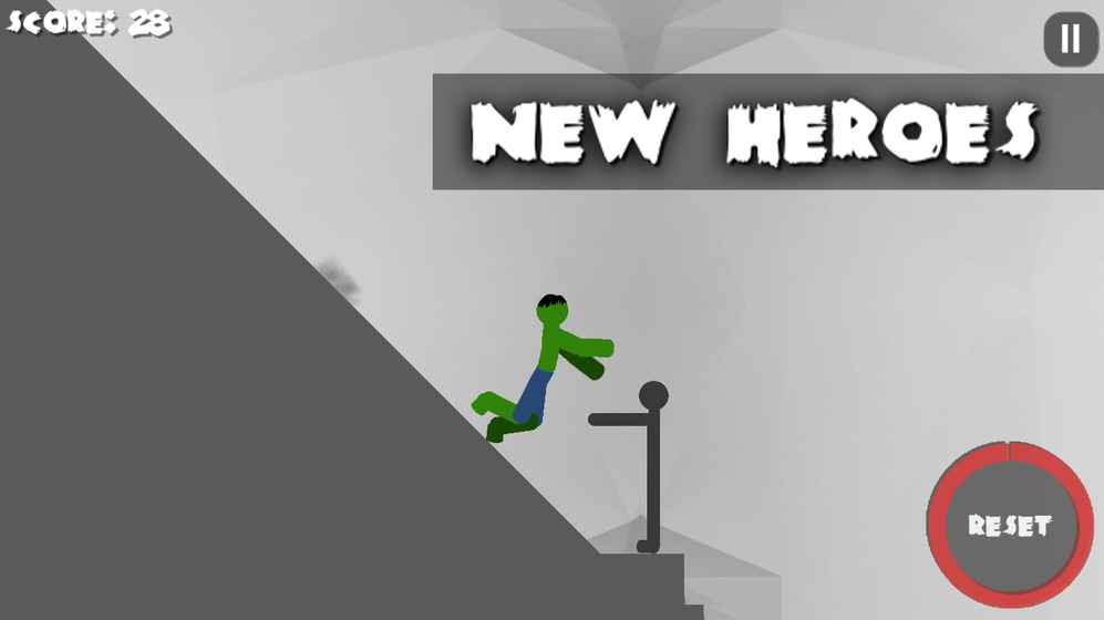 Stickman Dismount 3 Heroes 中文版