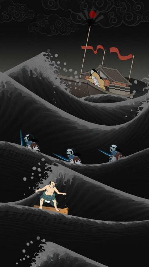 浮世繪沖浪
