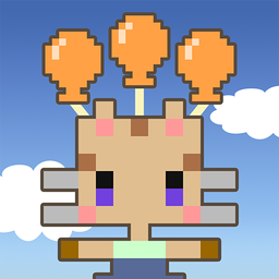 天空與貓與氣球