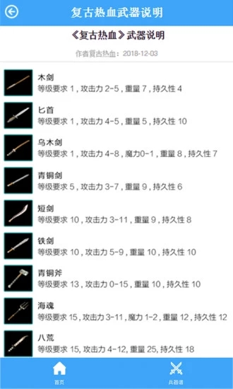 熱血傳說兵器譜