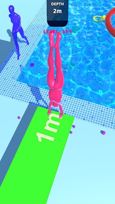 紫色跳水員