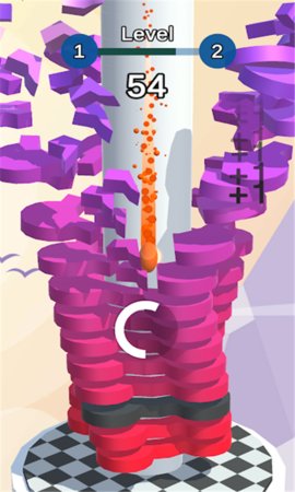 球球向下沖