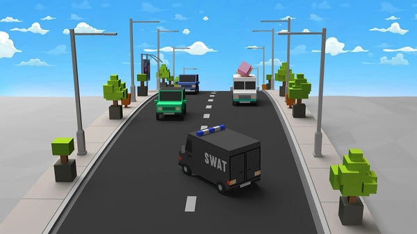 瘋狂的汽車道路