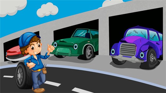 卡通修車工