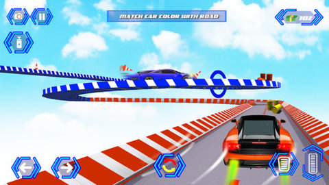 彩色汽車軌道特技賽