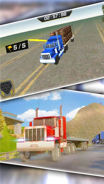 真實(shí)公路卡車模擬駕駛3D