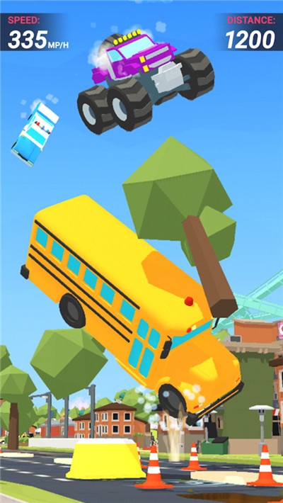 小車跳躍3D