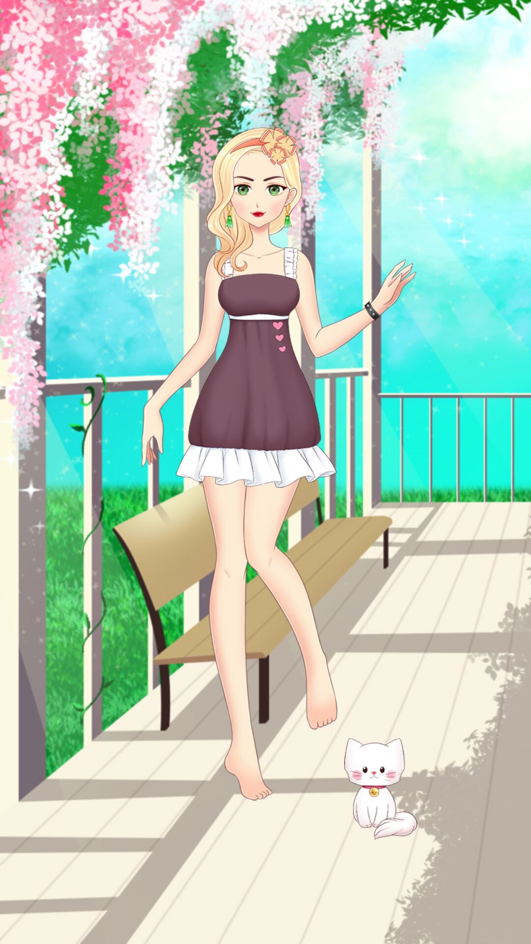 小女孩裝扮娃娃