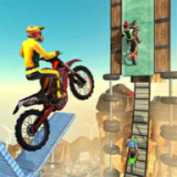 自行車特技沙漠