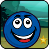 藍(lán)色的球滾