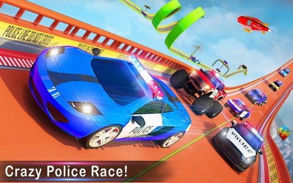 警察坡道汽車特技