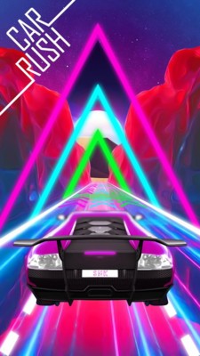霓虹彎曲道路
