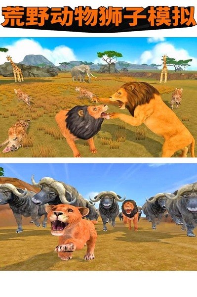 荒野動物獅子模擬游戲