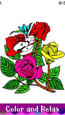 鮮花著色書