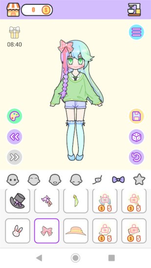 粉彩女孩換裝