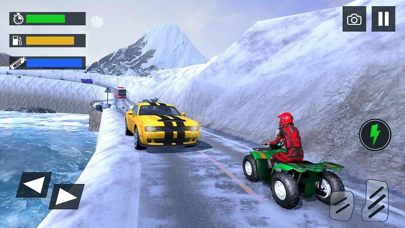 雪地四輪摩托賽車