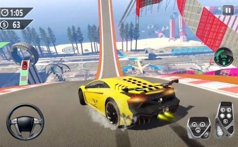 超級賽道汽車跳躍3D