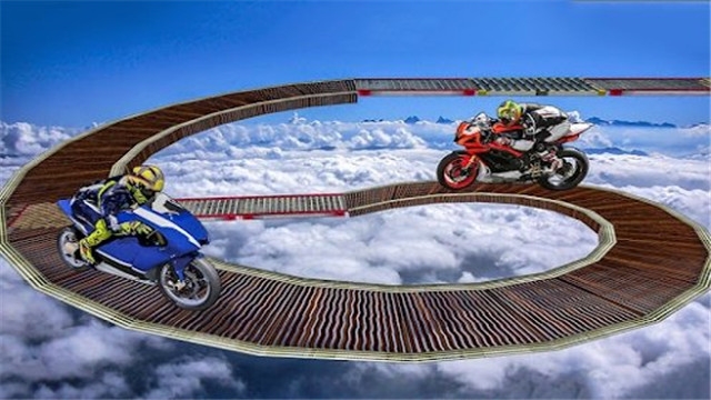 摩托車空中賽道3D