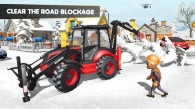 光頭強雪地挖掘機