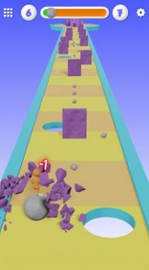 破壞球跑動