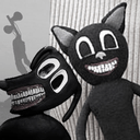 卡通貓與卡通狗