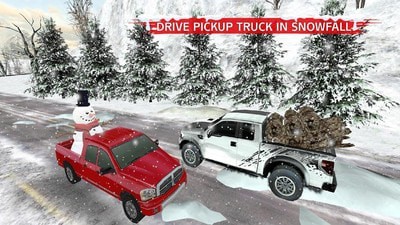 冬季雪卡車3D