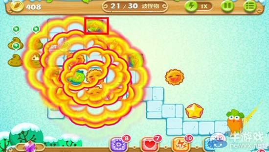 《保衛(wèi)蘿卜2》雪地第5關攻略