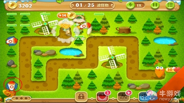 《保衛(wèi)蘿卜2》叢林第20關(guān)攻略