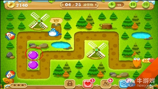 《保衛(wèi)蘿卜2》叢林第20關(guān)攻略