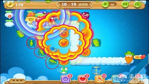 《保衛(wèi)蘿卜2》天際第64關(guān)攻略