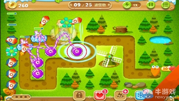 《保衛(wèi)蘿卜2》叢林第20關(guān)攻略