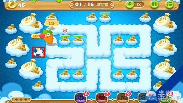 《保衛(wèi)蘿卜2》天際第51關(guān)攻略
