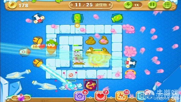 《保衛(wèi)蘿卜2》冰川第47關攻略