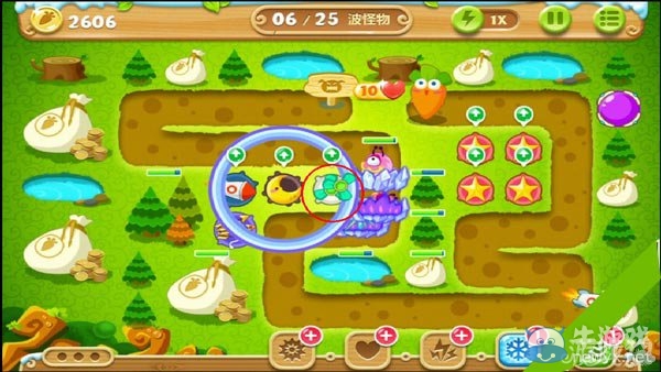 《保衛(wèi)蘿卜2》叢林第25關(guān)攻略