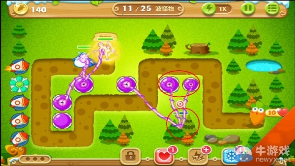 《保衛(wèi)蘿卜2》叢林第20關(guān)攻略