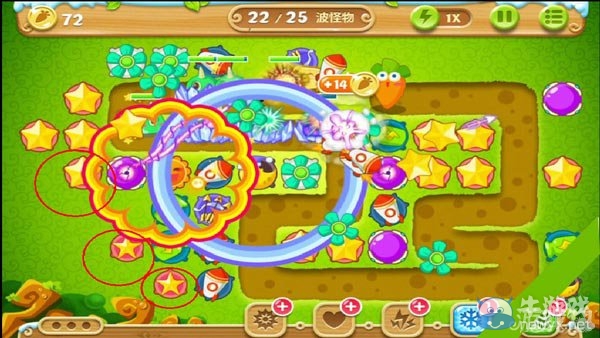 《保衛(wèi)蘿卜2》叢林第25關(guān)攻略