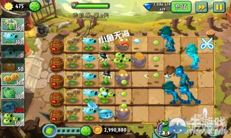 《植物大戰(zhàn)僵尸2》功夫世界炸藥桶第二天攻略