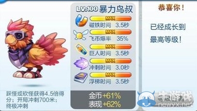 《天天酷跑》糖白虎和暴力鳥叔哪個好？滿級屬性對比