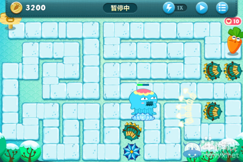 《保衛(wèi)蘿卜》冬季第五關(guān)金蘿卜攻略