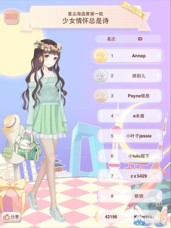 《暖暖環(huán)游世界》星塵海選賽少女情懷總是詩高分搭配