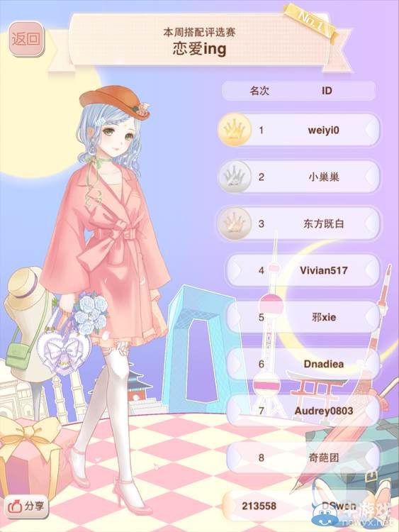 《暖暖環(huán)游世界》本周搭配評(píng)選賽戀愛ing搭配大全