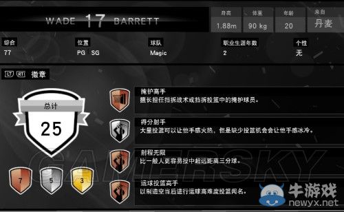 《NBA 2K15》二十五個徽章收集指南