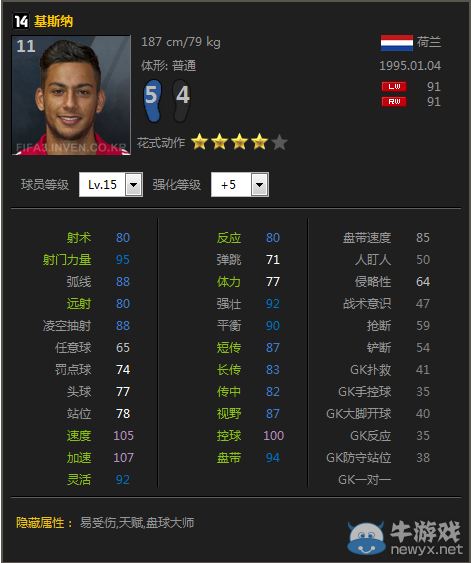 《fifa online3》最具潛力的銀卡妖人邊鋒