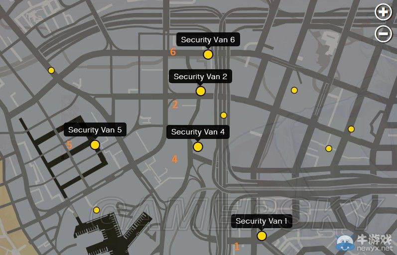 《GTA5》運(yùn)鈔車位置圖解