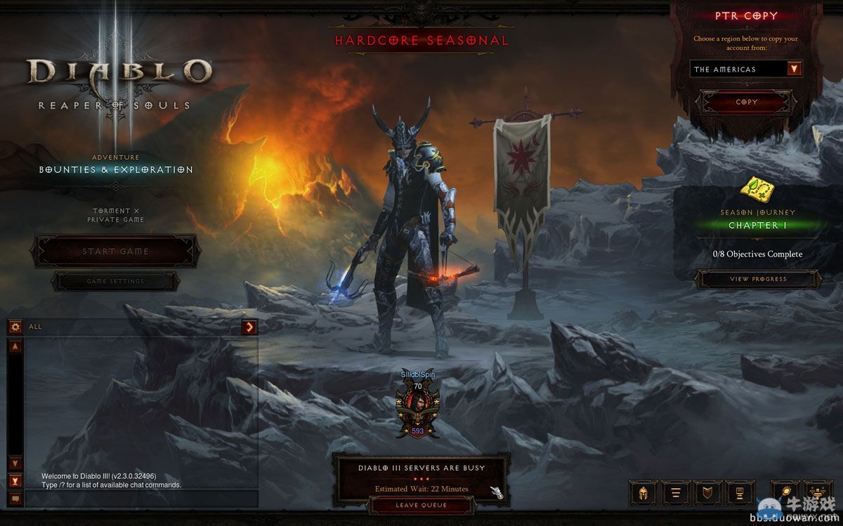 《暗黑破坏神3》2.3.0测试服开放T10难度