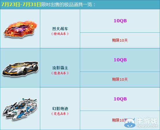 《QQ飛車》暑期極速盛典 特效A車10QB瘋搶中