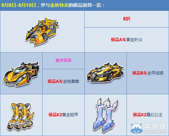 《QQ飛車(chē)》8.8立秋節(jié)金秋特賣(mài)專(zhuān)場(chǎng)